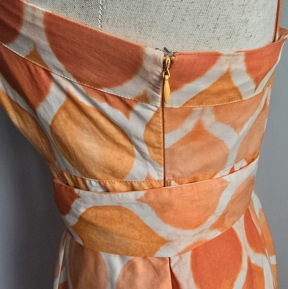 Anthropologie, New, Maeve Freya Coral Poplin Fit & Flare Midi Sun Dress, Size 6 - Picture 10 of 15